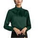 thumbnail image 3 of Blusa de trabajo,Blusa de manga larga para mujer, camisa informal de poliéster, blusa lisa con botones para uso diario, sopatenor, 3 of 9