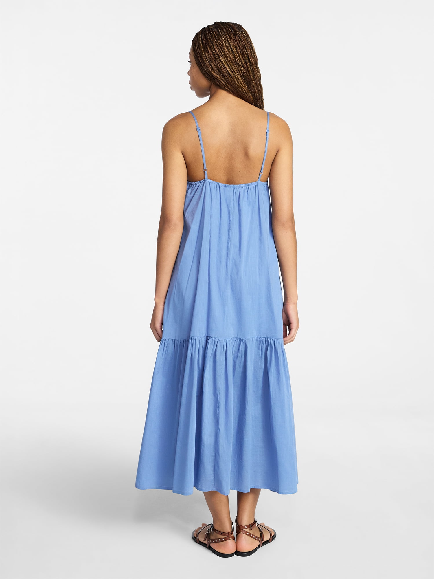 No Boundaries Eyelet Tiered Maxi Dress, Women's XXS-XXL