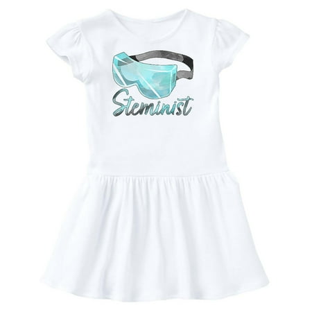 

Inktastic Steminist- Women in Science- Goggles Gift Toddler Girl Dress