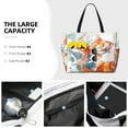 thumbnail image 3 of Honeii Three Goldfish Watercolor Splash for Tote Bag with Adjustable Strap,Beach Bag, Waterproof Sandproof Beach Tote Bag, Large Capacity Foldable Beach Bags, 3 of 7
