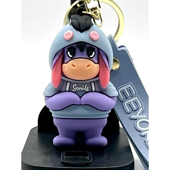 Disney Winnie The Pooh Eeyore PVC Keychain with keyring FREE Shipping!