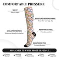thumbnail image 3 of Lsque Rainbow Flowers Pattern Sport Compression Socks for Men & Women 15-20 mmHg Knee High Nurse Pregnant Running Medical and Travel Athletic, 3 of 6