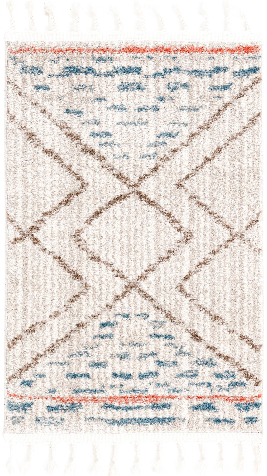 Unique Loom Aramis Collection Area Rug - Kavi (2' x 3' 1" Rectangle Ivory/Beige)