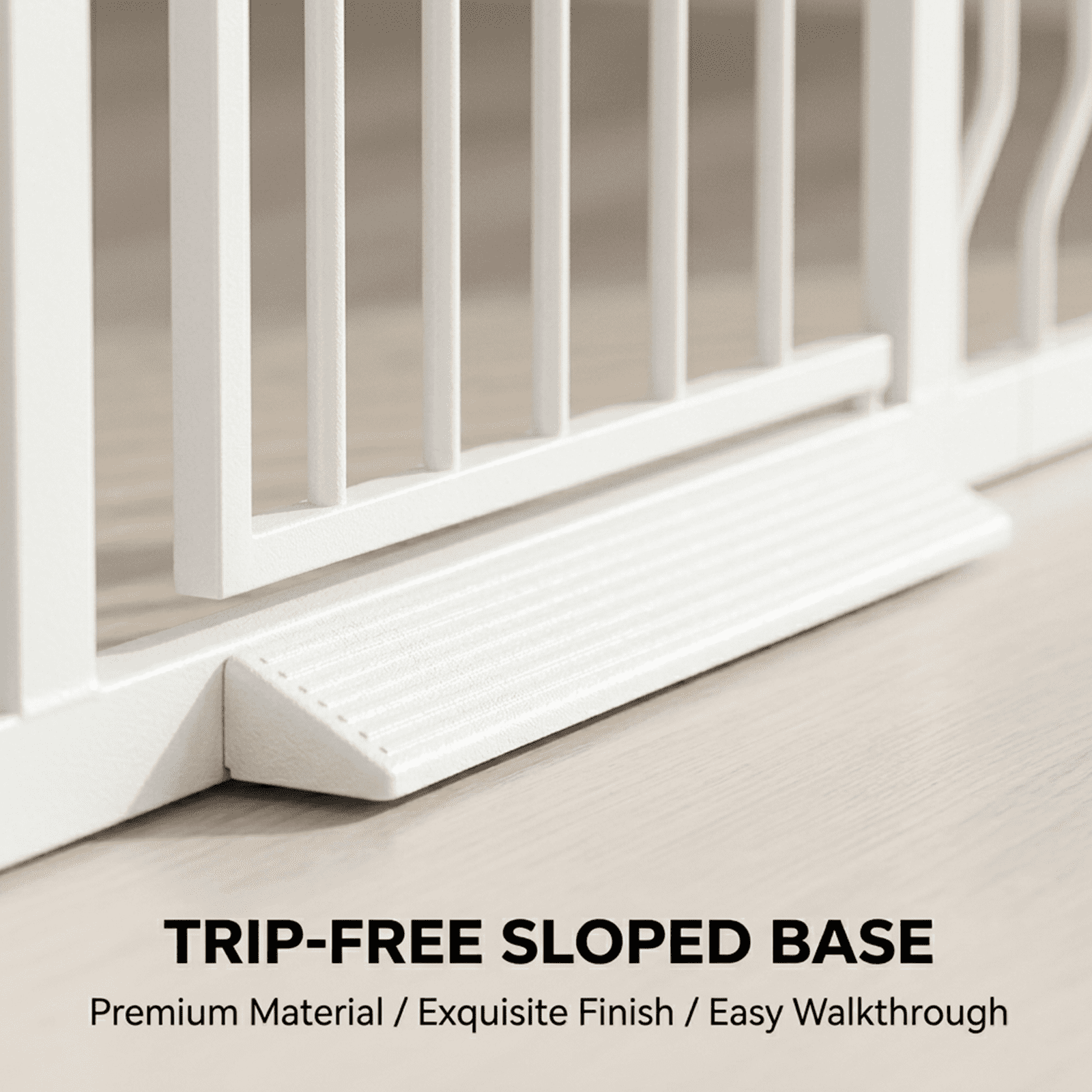 FURDEAR 24-29" Narrow Baby Safety Gate with Wall Protectors White Metal Gate