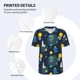 thumbnail image 4 of Daiia Space and Animals Mens Baseball Jersey Button Down Shirts Short Sleeve Sports Uniforms-Medium, 4 of 9