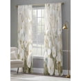 thumbnail image 5 of Floral Flower Semi Sheer Curtains 84 Inch Length 2 Panels Set, Modern Oil Painting Watercolor White Sheer Kitchen Curtain Privacy Voile Window Curtain for Living Room Bedroom Rod Pocket Drapes, 5 of 7