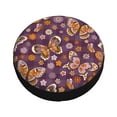 thumbnail image 3 of Gaeub Buffalo Plaid and Butterflys 14-17in Tire Cover, Spare Tire Cover, for Camper Caravan, Trailer, Car, Truck, SUV, Jeep - 15 inch, 3 of 9
