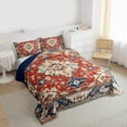 thumbnail image 3 of Manfei Vintage Western Damask Bedding Comforter Set, Mystic Bohemian Style Twin Comforter Sets, Vintage Aztec Reversible Bedding Set, Breathable Home Decor, 2pcs, 3 of 8