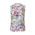 thumbnail image 6 of Lsque Colorful Watercolor Dots Print Men's Cotton Blend Sleeveless Muscle Shirts (S-3XL)- Moisture Wicking, Odor Protection, UPF 30+,Large, 6 of 8