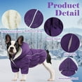 thumbnail image 5 of DENTRUN Warm Dog Coat, Reflective Fleece Lined Cold Weather Dog Jacket, Dog Hoodie with Leash Hole, Hooded Dog Winter Coat Pet Clothes for Small Medium Dogs Puppies, 5 of 7