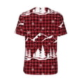 thumbnail image 3 of Balery Christmas Tree Buffalo Plaid Baseball Jersey for Men Casual Button Down Shirts Short Sleeve Active Team Sports Uniform-Medium, 3 of 9