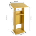 thumbnail image 5 of Height Adjustable Presentation Stand with Storage – Sturdy Mobile Lectern for Office, School & Conference Room – 4 Universal Wheels (2 with Brakes), Easy Assembly, 5 of 15