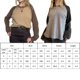 thumbnail image 3 of Marrón L moda ins estilo ropa de mujer mangas raglán roscadas en contraste cuello redondo camiseta de manga larga jersey casual suelto para mujer, 3 of 8