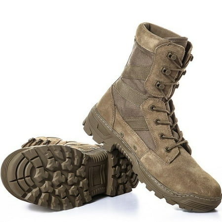 

Men s military boots tactical desert hiking boots breathable outdoor lightweight waterproof non-slip combat shoes high-top outdoor mountaineering boots combat boots high-top boots wear-resistant