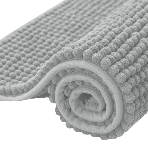 Alfombra de baño SUBRTEX, felpilla, 50 x 80 cm, color gris claro