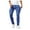 Dark Blue, variant on Luwomo Jeans for Mens Fashion Oversized Ripped Slim Fit Straight Leg High Waist Long Trousers Regular Denim Pants Dark Blue,L