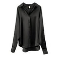 thumbnail image 6 of ZJXFGS Womens Clothes Loose Long Sleeve Shirts For Women Western Outfit For Women Formal Tops Long Sleeve Casual Comfort Colors Tshirt Women'S Lapel Tops Black XL, 6 of 6