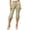 Beige, variant on Womens Business Casual Capri Pants Side Tie Ruched Hem Cropped Trousers High Waist Patch Pockets Summer Office Wear,Beige,XXL