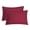 Burgundy, variant on REGALWOVEN 2 Pcs Microfiber Pillowcases, Orange Zipper Closure