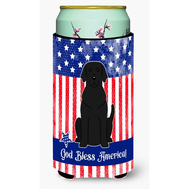 ""Caroline'S Treasures Bb3052Tbc Patriotic Usa Labrador Negro Tall Boy Hugger Bebidas Frías-Koozies Multicolor""