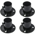 thumbnail image 1 of GFDYREE Support de Bride de Tringle de Garde-Robe Réglable en Acier Inoxydable Noir Mat de 3/4 Po de Diamètre, Support de Douchette, Lot de 4, 1 of 6