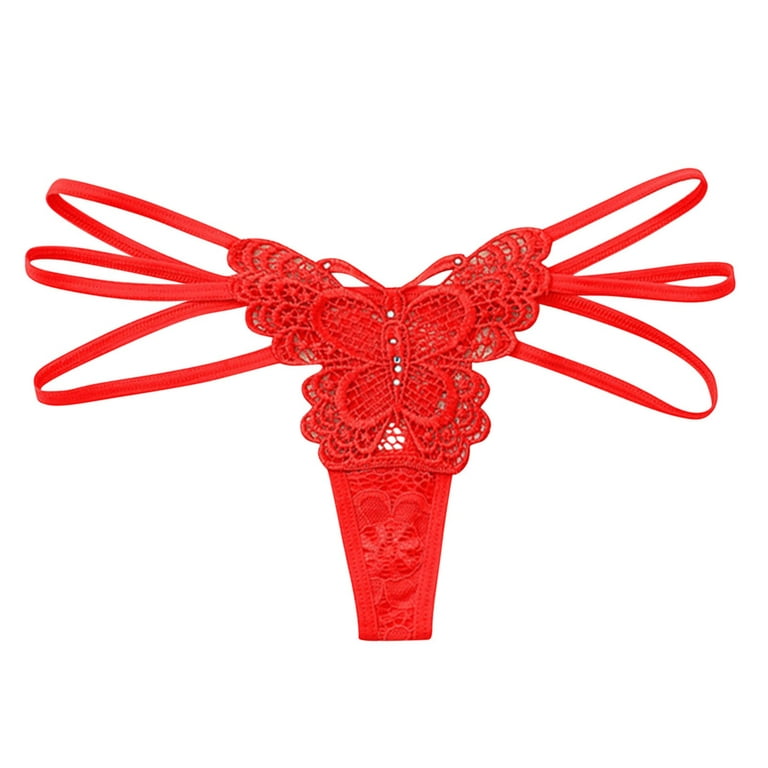 zuwimk G String Thongs For Women,High Waisted Lace Thong for Women