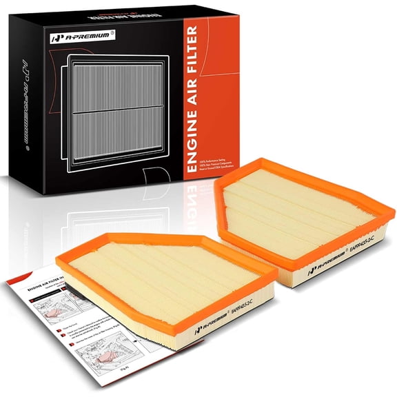 A-Premium 2-PC Left & Right Engine Air Filter Compatible with BMW M5 2018-2023, M8 2020 2022-2023, M8 Gran Coupe 2020-2023, 4.4L, Replace # 13717852380, 13717852382