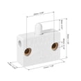thumbnail image 2 of Interruptor de luz para puerta de armario Uxcell, interruptor momentáneo normalmente cerrado 110-250V 1A blanco 4 piezas, 2 of 3