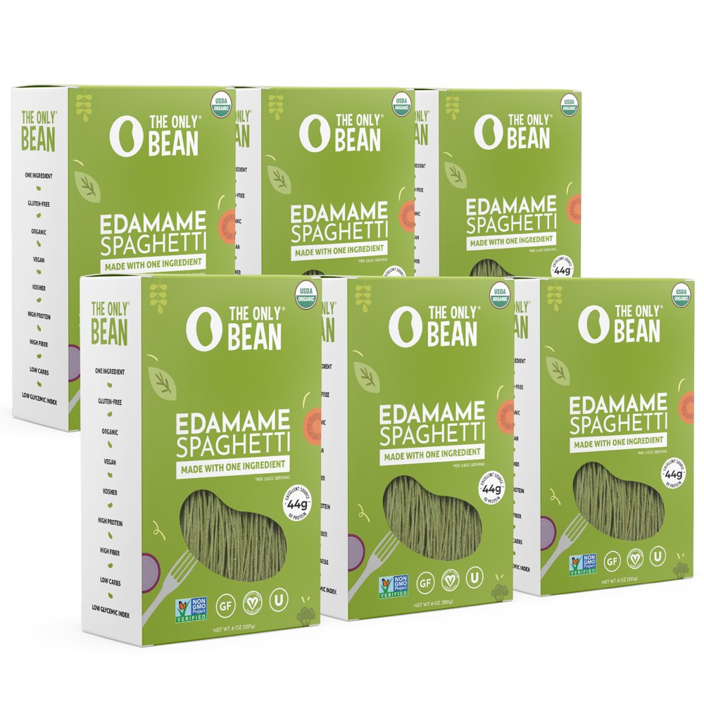 The Only Bean Organic Edamame Spaghetti Noodle, Gluten Free Pasta