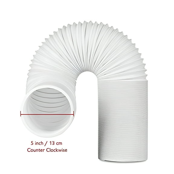 TURBRO Polypropylene 5 Inch, 78 Inch L Air Conditioner Exhaust Duct Temperature Range 14-122℉