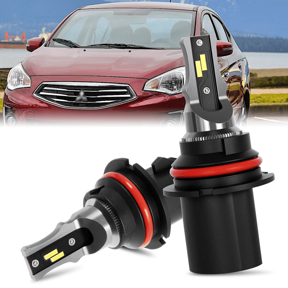 For Mitsubishi Mirage G4 2017 2018 2019 2020 9007/HB5 LED Headlight Bulbs Kit 6000K White High Low Beam Light Super Bright 2PCS