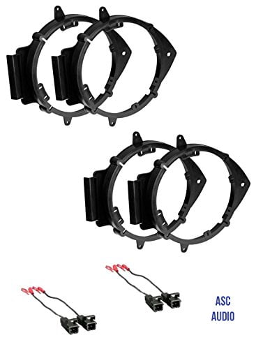 5 1/4 6+-Inch 6 6.5 6.75 Car Speaker Install Adapter Mount Bracket Plates wSpeaker Wire Connectors for Select 1995-2006 Cadillac Chevrolet GMC Vehicles See Below for Compatible Vehicles 
