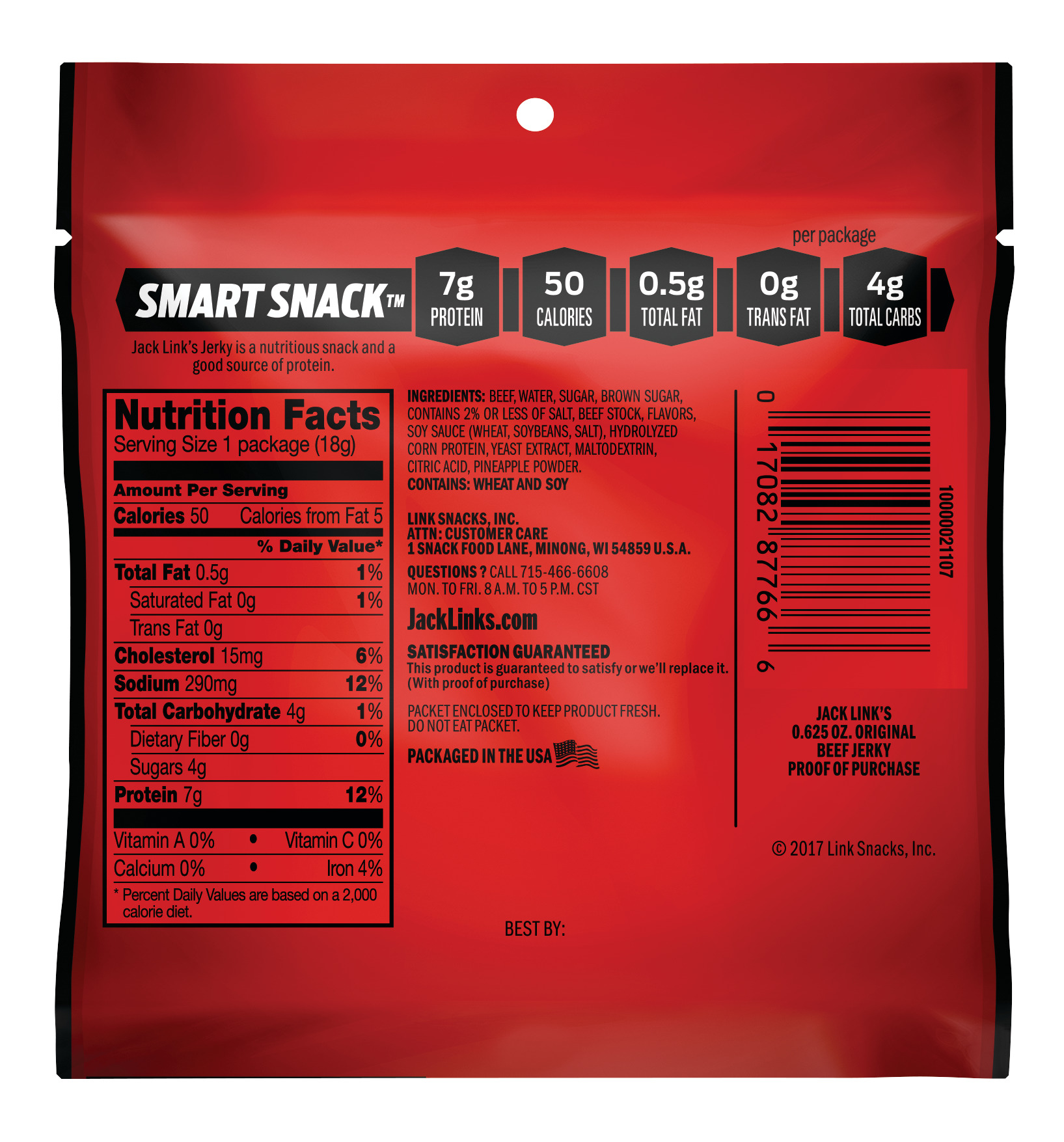 JACK LINK’S JACK LINKS 0.625OZ ORIGINAL JERKY