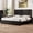 Black, variant on VanAcc King Size Bed Frame with 49" Tall & Full-Panel Headboard, Farmhouse Platform Bed with Wood Slats & Metal Bed Frame, Noise Free