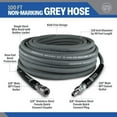 thumbnail image 5 of Gray Pressure Washer Hose 100FT With 3/8 Quick Connect Fitting and Swivel Outlet, 5 of 11