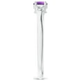 thumbnail image 3 of ANGARA Natural 0.25 Ct. Amethyst with Diamond Classic Engagement Ring in Sterling Silver for Women (Ring Size: 3.5), 3 of 9