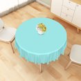 thumbnail image 4 of Tchckioa Tiffany Blue Tablecloth,Stain Proof Table Cloth Cover for Kitchen Party Decor,70 Inch,Round, 4 of 6