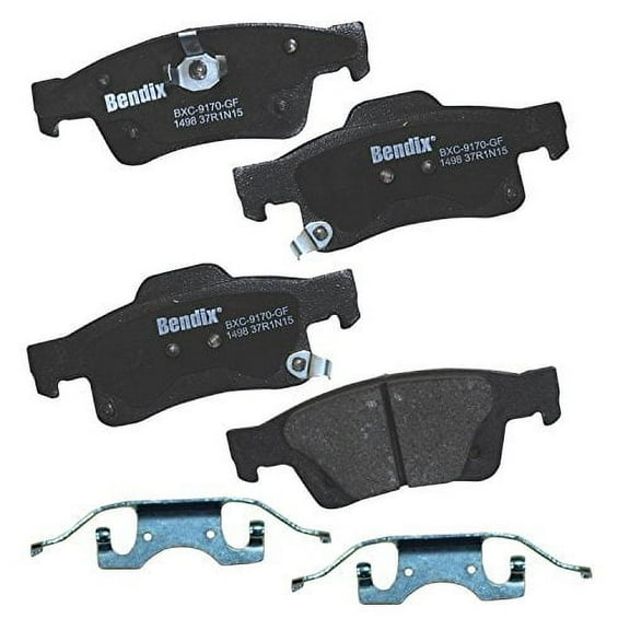 Bendix Premium Copper Free CFC1498 Ceramic Brake Pad (with Installation Hardware Rear)