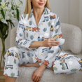 thumbnail image 6 of Honeii Trains And Cactuse print Women's Pajama Sets Long Sleeve Button Down Sleepwear Nightwear Soft Pjs Lounge Sets-Medium, 6 of 7