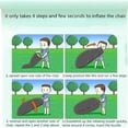 thumbnail image 4 of Inflar Playa Camping Tumbona Silla Cama de Aire Sofá Perezoso - Festivales Picnic Jardín Parque Tomar El Sol Negro Macarena Cojín inflable para silla de playa, 4 of 7