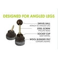 thumbnail image 3 of GorillaGlides/Felt Swivel Chair Sliders Screw-On Floor Protectors for Angled Furniture Legs, 1 Inch Round (Felt Glide 16 Pack), 3 of 3