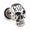 thumbnail image 1 of Pendientes para mujer, regalos para mujer, adornos de acero, pendientes de acero inoxidable, pendientes de tornillo de acero de titanio, pendientes de calavera vintage, adornos de acero, 1 of 3