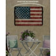 thumbnail image 3 of American Flag Outdoor TV Cover 40 to 43 Inch Weatherproof, Red Strip Vintage Shabby US Flag 600D Oxford TV Covers with Waterproof Zipper, Outside Flat TV Screen Protector Size 40"W x 25"H x 4.5"D, 3 of 7