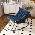 thumbnail image 5 of Rocking Chair with Cushions & Armrests, Comfort Lounge Recliner, Breathable Ergonomic Lounge Chair for Bedroom, Living Room, Patio, Garden, 5 of 6