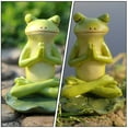 thumbnail image 5 of FUEENIRVA Yoga Frogs Resin Statues Green Outdoor Animal Craft Adornment, 5 of 6
