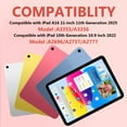 thumbnail image 5 of Rechale Compatible with iPad (A16) 11th Generation Case 11 Inch 2025, for iPad 10th Generation Case 10.9 inch 2022, Clear Back Slim Trifold Stand with Pencil Holder Auto Wake/Sleep, 5 of 8