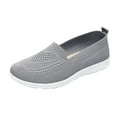 thumbnail image 3 of longantii Orthopedic Dress Shoes for Women Arch Support Non Slip Slip on Running Shoes Wide Width Knitted Mesh Stretch Server Shoes Comfort 2026 New Foam Shoes Gray, 3 of 5