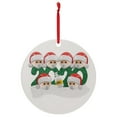 thumbnail image 2 of Fiudx Adorno Navideño Personalizado, Diseño de Arte En Madera Personalizable, Decoración Navideña 2020, Arte de Hierro Ecológico, Lazo de Cinta Delicado, Decoración para Árbol, Regalo Familiar, Tamañ, 2 of 3