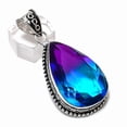 thumbnail image 2 of Natural Bi-Color Tourmaline Handmade 925 Sterling Silver Gift Pendant 2.25", 2 of 2