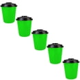thumbnail image 1 of Bote para Basura Ecológico VentDepot RecyGreen 5 Pzs 7.5lts 18x25cm Polietileno Color Verde con Tapa Negra, 1 of 2
